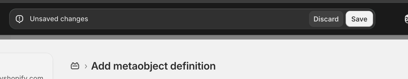 Save your new metaobject