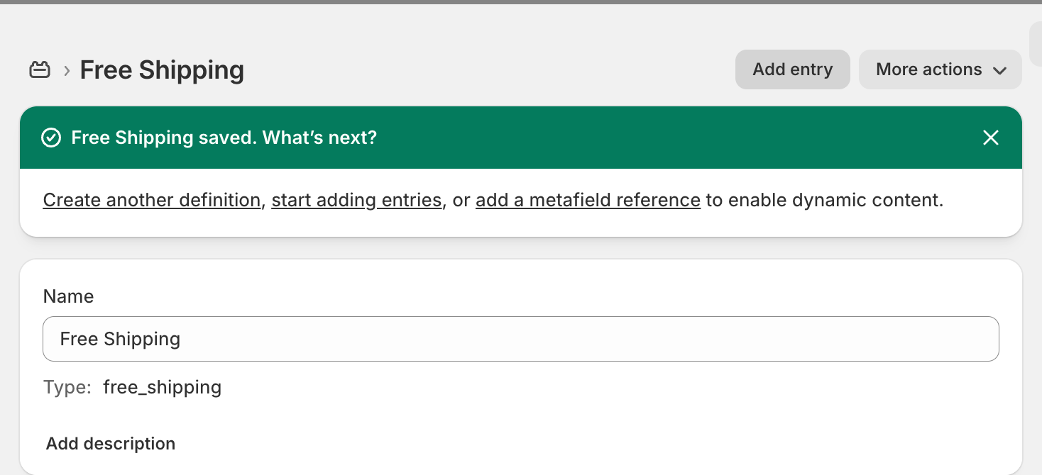 Save your new metaobject
